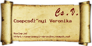 Csepcsányi Veronika névjegykártya